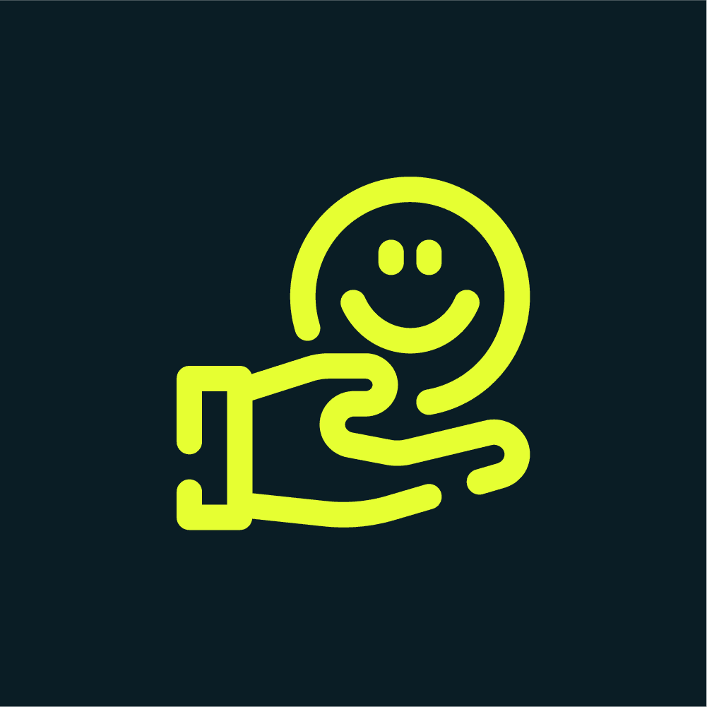 An icon representing psychological support, featuring symbols such as a brain, hands, or a heart to convey care, empathy, and mental health assistance in a supportive and professional context.