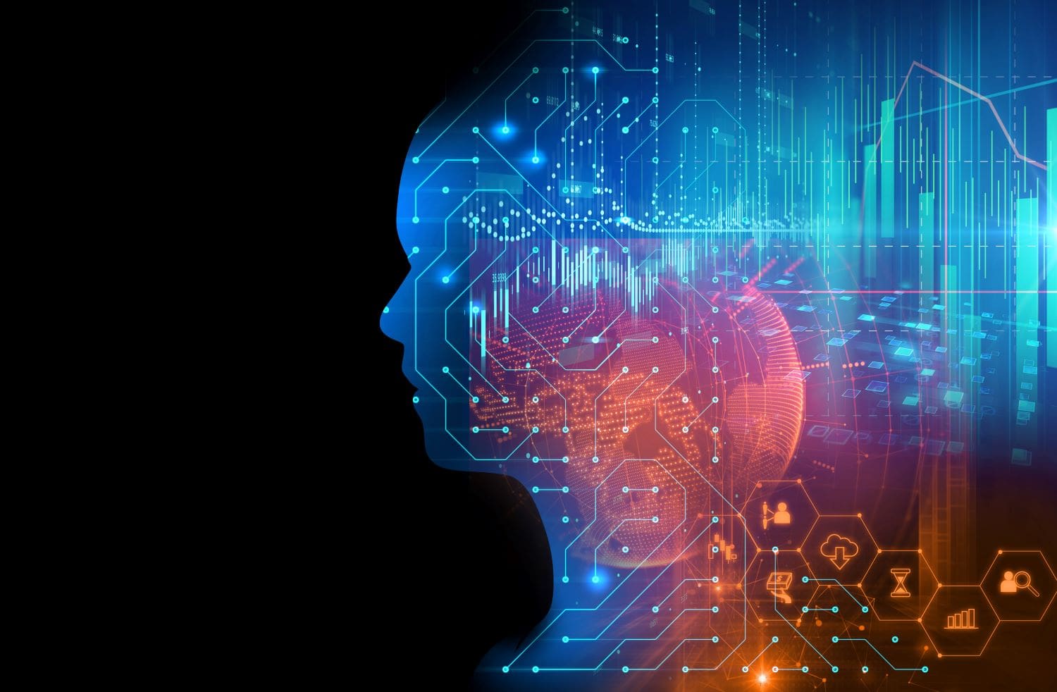 An illustration of the digital world of the mind