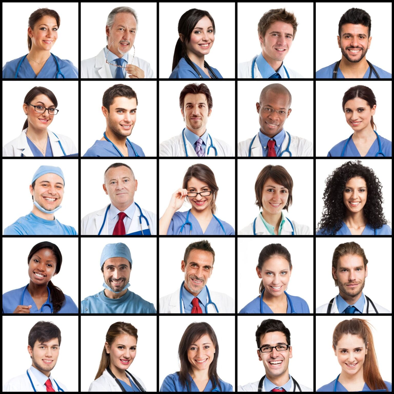 Photo chart of the various medical doctors that use the services of Ginny Estupinian PhD