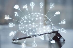 Ai depiction of a full anxiety evaluation being done in the office of Ginny Estupinian PhD