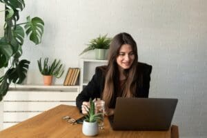 Photo of telehealth session with Ginny Estupinian PhD